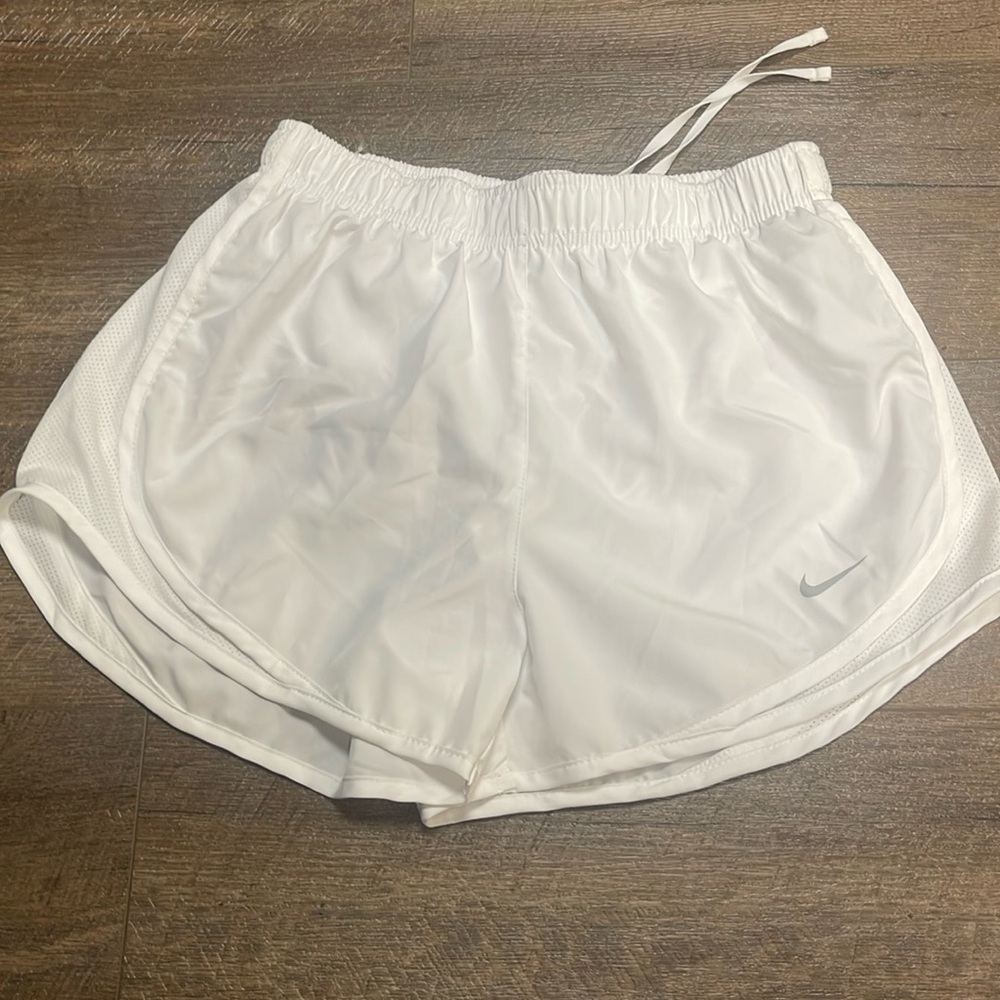 Size small white nike running shorts